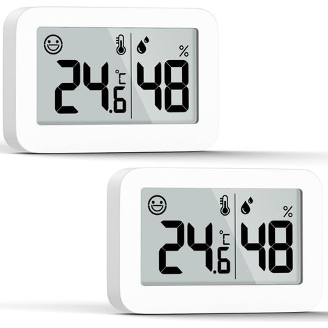 Doomay 2 X Mini-hygrometer Mit Thermometer Und Digitaler Temperaturanzeige In Celsius (℃) Für Gewächshaus, Keller, Kinderzimmer, Reptilienbrutkasten
