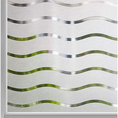 Lemon Cloud Fensterfolie Sichtschutz, Mattiert, Selbstklebend, Blickdicht, Uv-schutz, Wellenmuster, 60 X 200 Cm