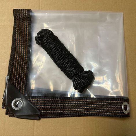 Perforierte, Transparente, Faltbare, Wasserdichte Plane Mit Spezialkordel – 2 M X 2,5 M – Transparente Farbe