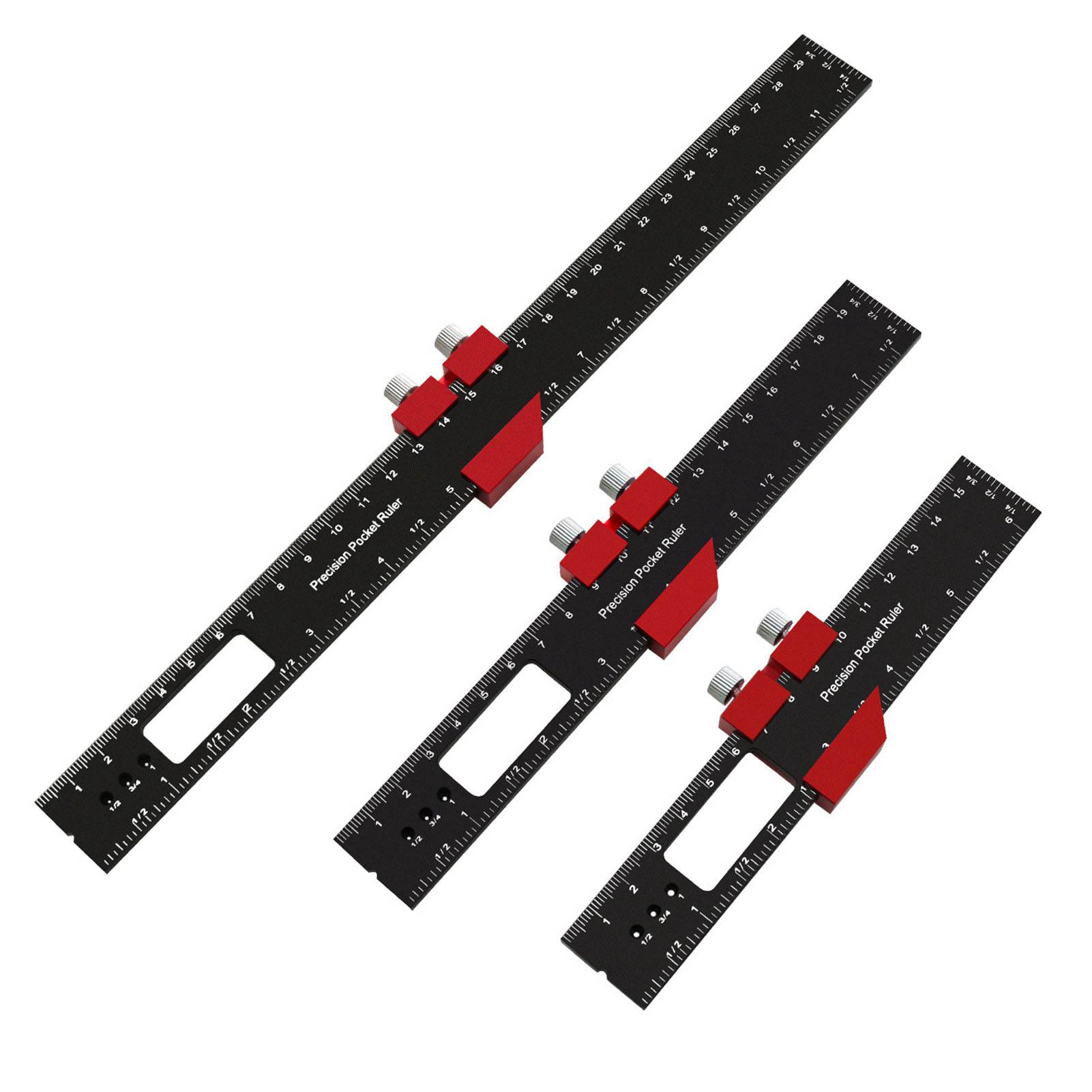 Dreiteiliger Schiebelineal Aus Aluminiumlegierung, Hochpräziser Markierungslineal, Zum Nachzeichnen Und Für Winkelmaße, 160 Mm, 200 Mm, 300 Mm