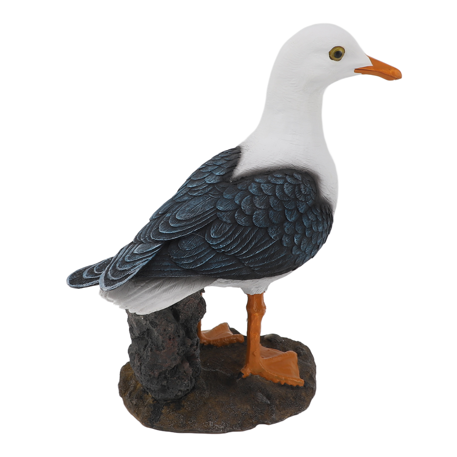Möwenstatue Aus Kunstharz, Seevogelfigur, Ornament Im Mediterranen Stil Für Zuhause, Garten Oder Büro, Freistehend.