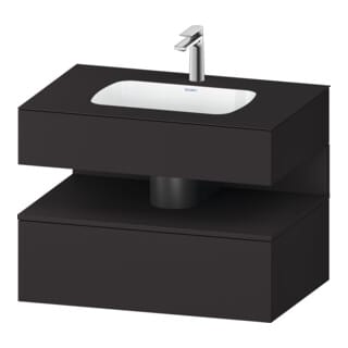 Duravit Einbauwaschtisch-Möbel-Set Qatego 80x55x60cm, gra m, Kon-WTU, Nischenb