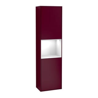 V&B Hochschrank Wandbeleuchtung Finion 41,8x151,6cm, re, Reg glo wh. Lac, Peo m