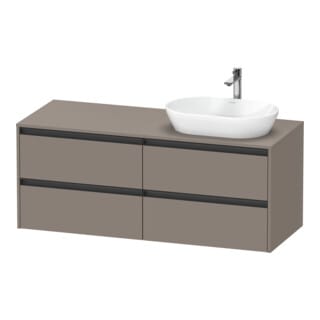 Duravit Waschtischunterschrank Ketho.2 140x55cm, B re, bas. ma, 4 Schub., wandhängend
