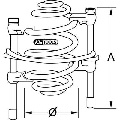 KS Tools Federspanner mit Sicherheitsbügel, 300mm