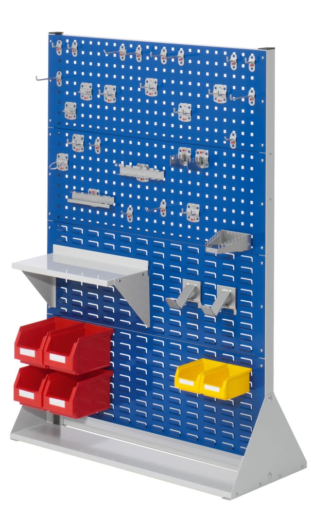 Kappes Stellwand RasterPlan Gr. 4 doppelseitig RAL 7035/5010 mit Ausstattung 1