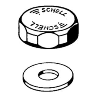 Schell Verschlusskappe kpl, vc, f WC-Druckspüler SCHELLOMAT 02202