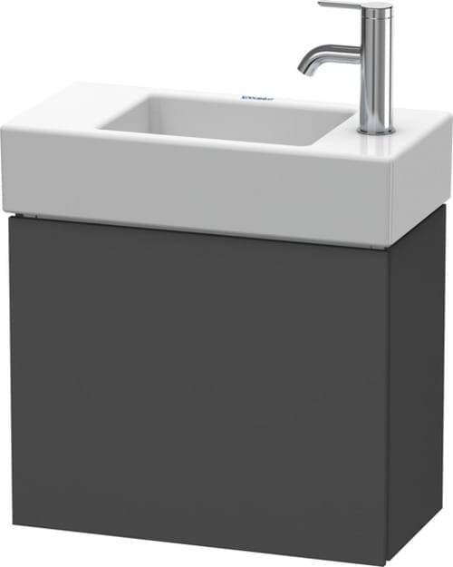 Duravit Waschtischunterschrank L-Cube 48x24x40cm, wandhängend, Tür li, graphit matt