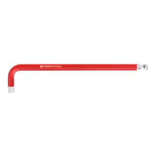 PB Swiss Tools Sechskant-Winkelschraubendreher, lang, pulverbeschichtet, 6 mm