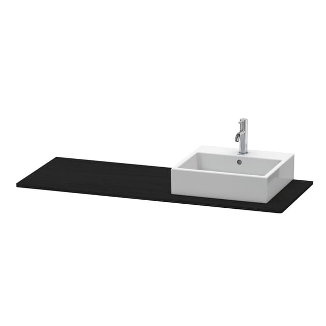 Duravit Konsole XSquare 140x55x1,6cm, m 1 AS, Ausschn re, Ei sw