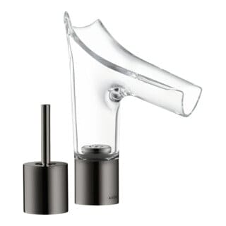 hansgrohe 2-Loch-Waschtischarmatur Axor Starck V 110 m Ablaufgarnitur, polished black chrome