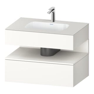 Duravit Einbauwaschtisch-Möbel-Set Qatego 80x55x60cm, w m, Konsolen-Waschtischunterbau, Nischenb