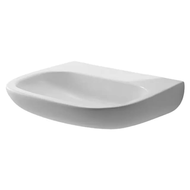 Duravit Waschtisch D-Code Med 60x46cm, o. Hahnl. + ÜL, m Hahnloch, we.
