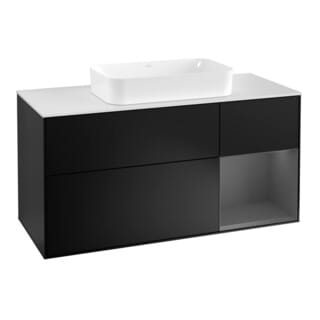 V&B Waschtischunterschrank Finion 120cm, Pl w m, Rg r A m, bla m Lac