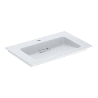 Geberit Möbelwaschtisch One 75cm, HL mit., o. ÜL, we. K-Tect/Bl we.