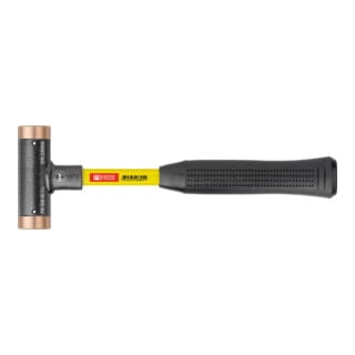 PB Swiss Tools Rückschlagfreier Hammer, mit Kupfer-Einsätzen, Superglas-Stiel, 32 mm