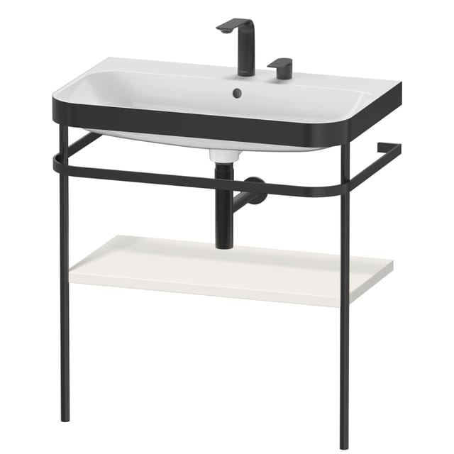 Duravit Möbelwaschtisch-Kombi Happy D.2 Plus 77,5x49cm, 2 HL, No we s-matt, m Konsole