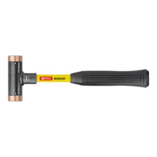 PB Swiss Tools Rückschlagfreier Hammer, mit Kupfer-Einsätzen, Superglas-Stiel, 40 mm