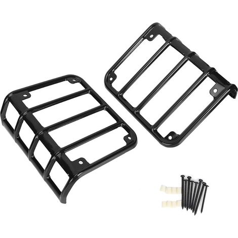 Paar Rücklichtschutzabdeckungen Für Jeep Wrangler Jk (2007–2017), Schwarz