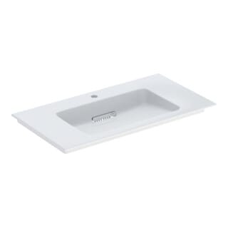 Geberit Möbelwaschtisch One 90cm, HL mit., o. ÜL, we. K-Tect/Bl we.