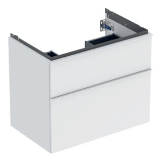 Geberit Waschtischunterschrank iCon 74x61,5x47,6cm, 2 L, we. ma/Gr we. ma