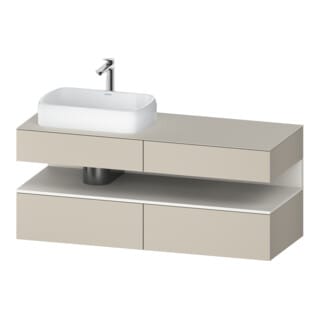 Duravit Waschtischunterschrank Qatego 140x55x60cm, w m/ta m, Pl, Beck. li