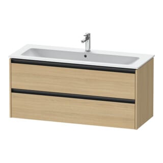 Duravit Waschtischunterschrank Ketho.2 121x48cm, Ei Nat, 2 Schub., wandhängend