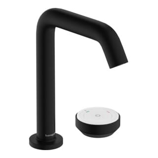 hansgrohe 2-Loch-Waschtischarmatur Tecturis S m Ablaufgarnitur, CoolStart, mattschwarz