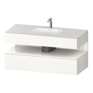 Duravit Einbauwaschtisch-Möbel-Set Qatego 120x55x60cm, w hgl/we m, Kon-WTU, B