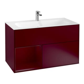 V&B Waschtischunterschrank Wandbeleuchtung Finion 99,6x59,1cm, Reg links Peony, Peony Matt