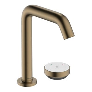 hansgrohe 2-Loch-Waschtischarmatur Tecturis S m Abl.garn, CoolStart, brushed bronze