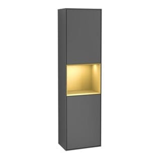 V&B Hochschrank Wandbeleuchtung Finion 41,8x151,6cm, r, Rg g m Lac, Anthrac. m