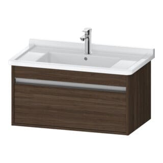 Duravit Waschtischunterschrank Ketho 80x45,5cm, Nussb dkl., 1 Ausz., wandhängend