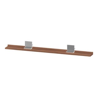 Duravit Spiegel-Ablage Sivida 125x65x3,6mm, Nussb Nat, montiert, chrom