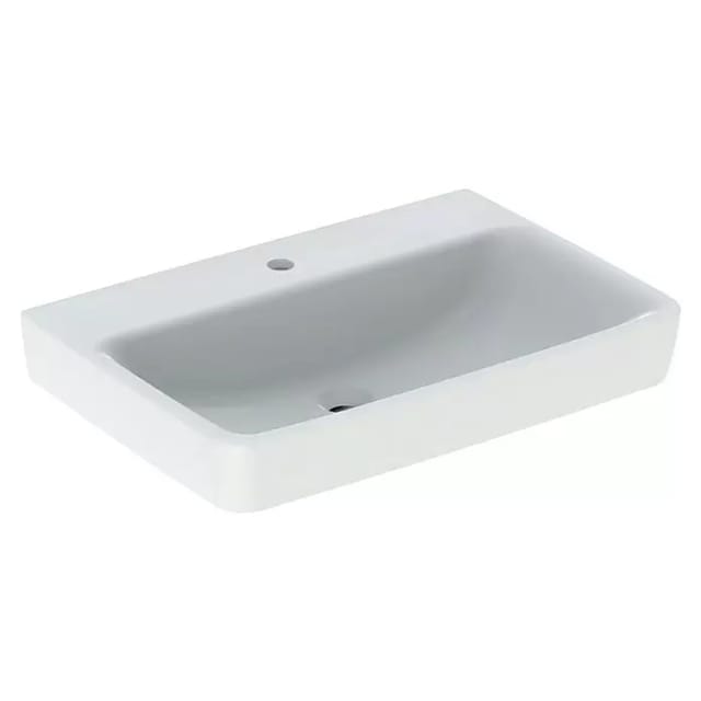 Geberit Waschtisch Renova Plan 70x48cm, Hahnl. mit., o. ÜL, we. K-Tect