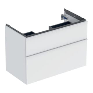 Geberit Waschtischunterschrank iCon 88,8x61,5x47,6cm, 2 L, we. ma/Gr we. ma