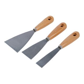 BGS Spachtel-Satz, Holzgriff, 30 / 50 / 80 mm, 3-tlg.