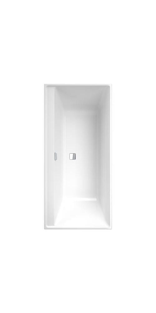 V&B Rechteck-Badewanne Collaro Duo 160x75cm, Einbauausführung Chrome, weiß