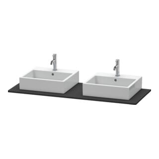 Duravit Konsole XSquare 140x55cm, gra matt, m 2 Auss, B beids.