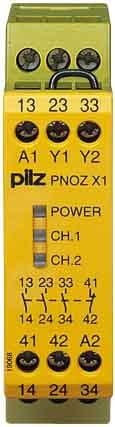 Pilz Not-Aus-Schaltgerät 24VAC/DC 3n/o 1n/c PNOZ X1, 774300