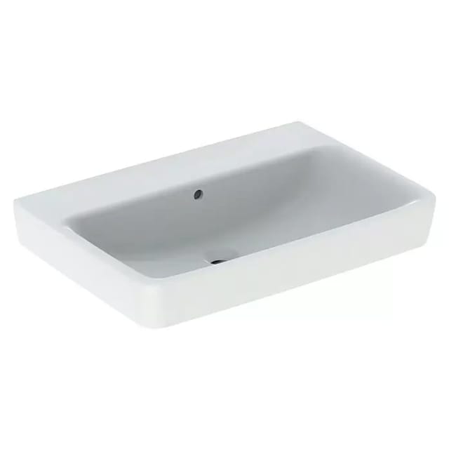 Geberit Waschtisch Renova Plan 70x48cm, o. Hahnl., m ÜL, weiß KeraTect