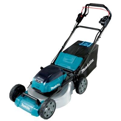 Makita Akku-Rasenmäher 2x18V / 5,0 Ah, 2 Akkus + Ladegerät