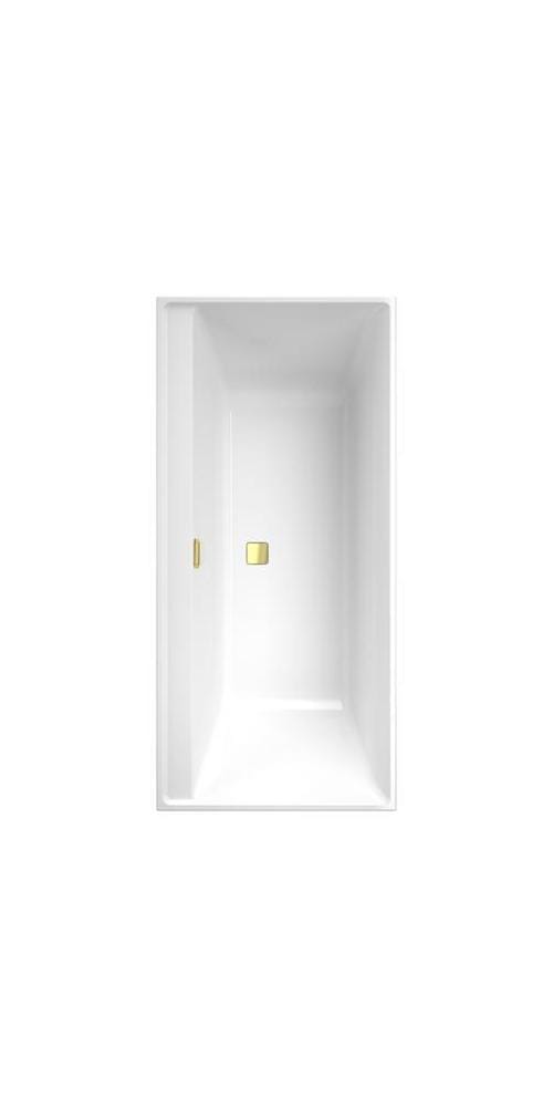 V&B Rechteck-Badewanne Collaro Duo 160x75cm, Einbauausführung Gold, weiß