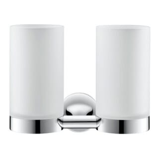 Duravit Glashalter Starck T dopp., Wandmont., Glas weiß matt, chrom
