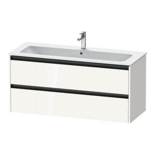 Duravit Waschtischunterschrank Ketho.2 121x48cm, we. hgl, 2 Schub., wandhängend