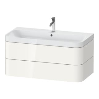 Duravit Möbelwaschtisch Happy D.2 Plus 97,5x49cm, 1 HL, we hgl, 2 Schubkästen
