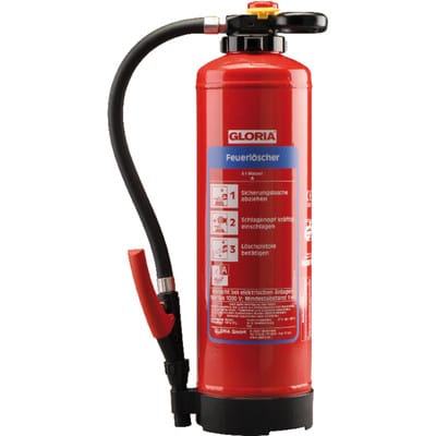 Wasserfeuerlöscher 9kg aufladb.Brandkl.43 A m.Wandh.