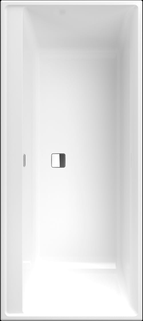 V&B Rechteck-Badewanne Collaro Duo 160x75cm, EB-Ausf. Black Matt, weiß
