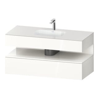 Duravit Einbauwaschtisch-Möbel-Set Qatego 120x55x60cm, w g, Konsolen-Waschtischunterbau, Nischenb