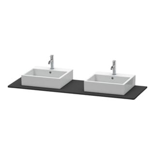 Duravit Konsole XSquare 160x55cm, gra matt, m 2 Auss, B beids.